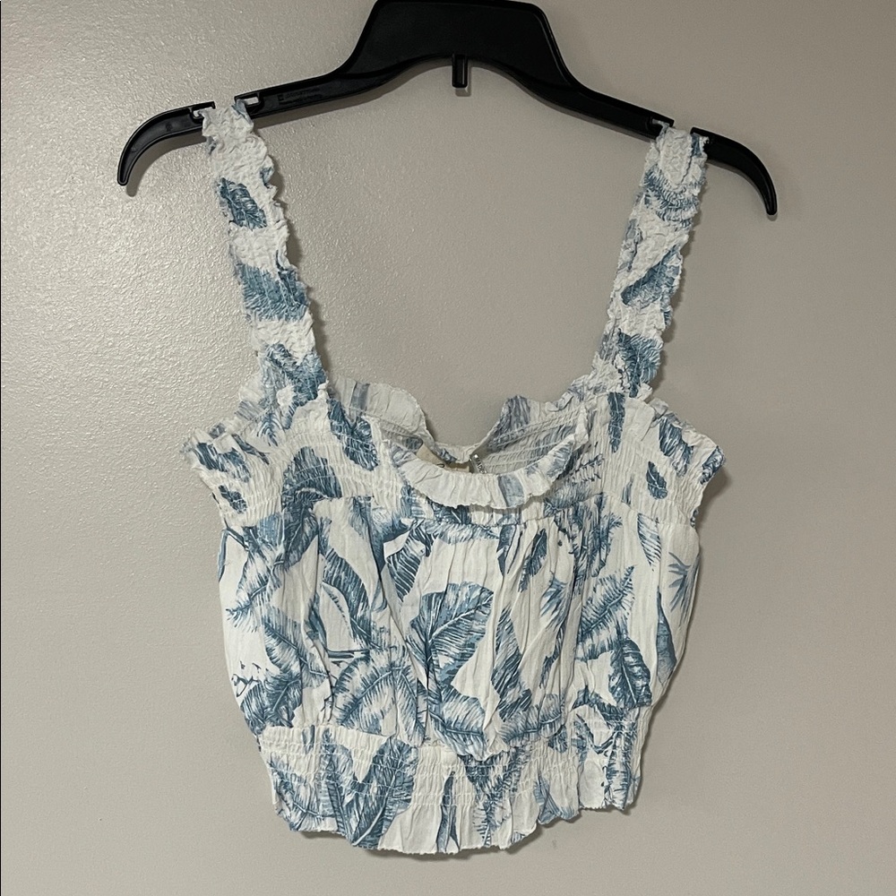 Elan Tropical Leaf Print Tank Top size M NWT
